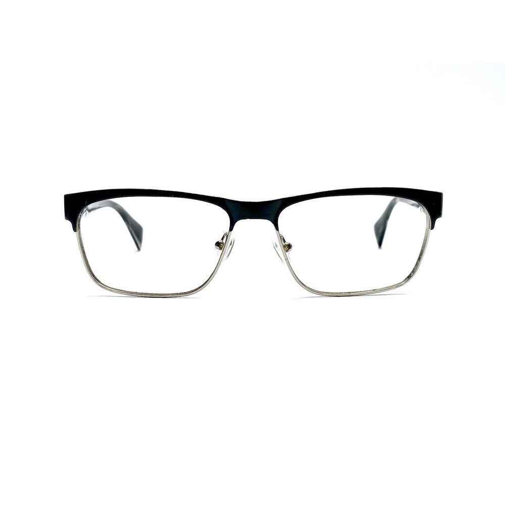 Prada Black Silver Rectangular Glasses Italy VPR61P GAQ-1O1 55 16 140